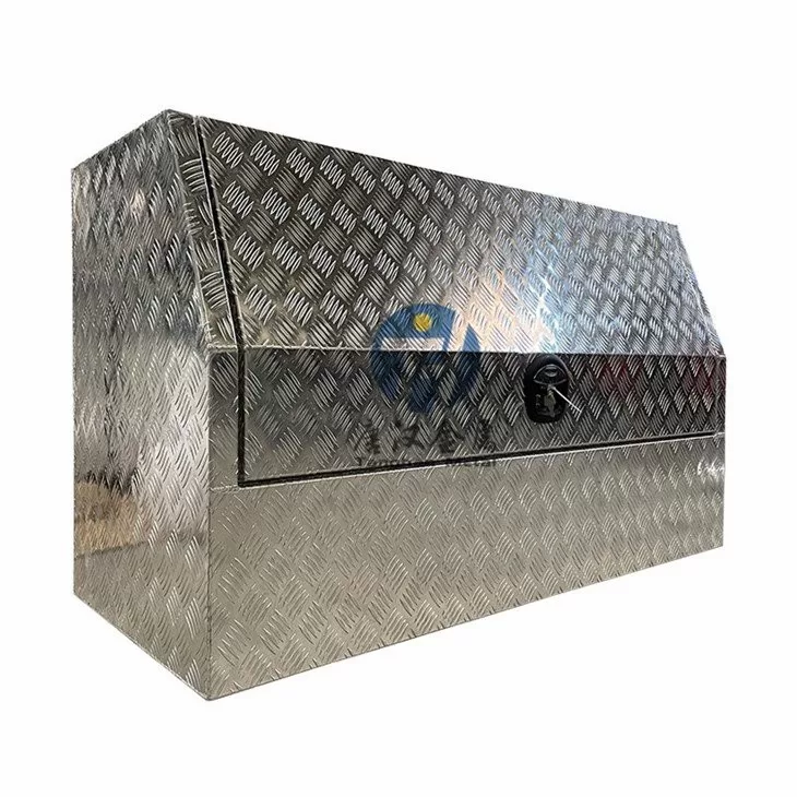 Aluminium Checker Plate 34 Opening Toolbox