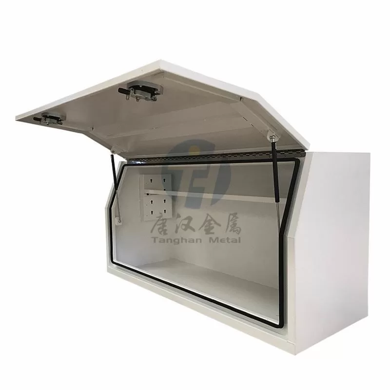 White Full Opening Side Tool Box With Adjustable Shelf