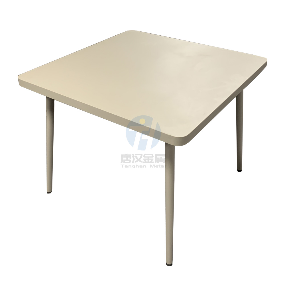Hot sell aluminum outdoor table and chairs hotel luxury black metal outdoor furniture aluminum outdoor dining set