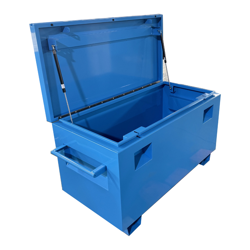 Custom color steel toolbox job site box