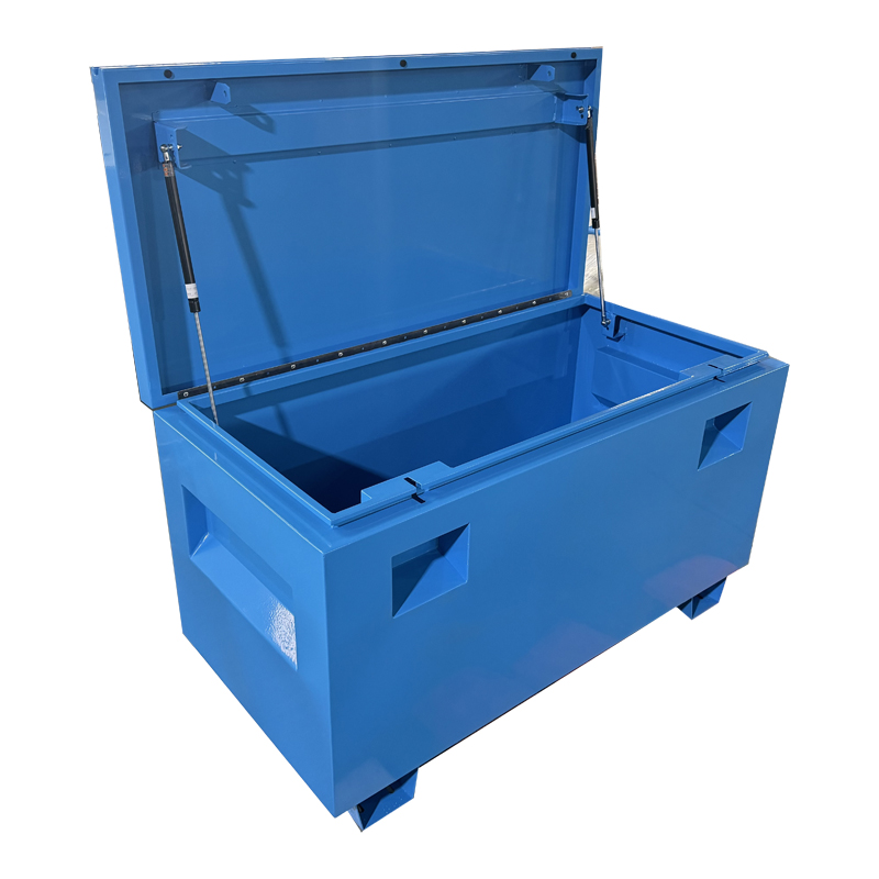 Custom color steel toolbox job site box